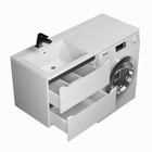 Тумба подвесная Uperwood, под раковину Uperwood Tanos 60, под стиральную машину, цвет белый/графит - Фото 6