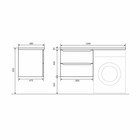 Тумба подвесная Uperwood, под раковину Uperwood Tanos 60, под стиральную машину, цвет белый/графит - Фото 7