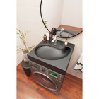 Раковина над стиральной машиной Uperwood Comforty 60*60 см, черная матовая - Фото 2
