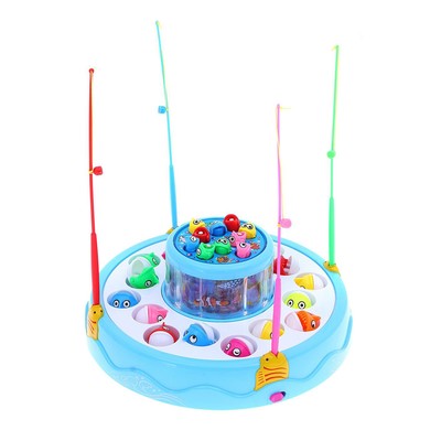 Рыбалка «Подводный мир», двухъярусная , 26 рыбок, 4 удочки, световые и звуковые эффекты, МИКС