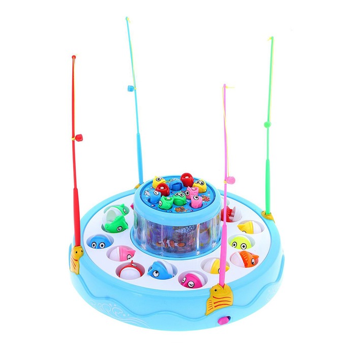 УЦЕНКА Рыбалка «Подводный мир», двухъярусная, 26 рыбок, 4 удочки, световые и звуковые эффекты, МИКС - Фото 1