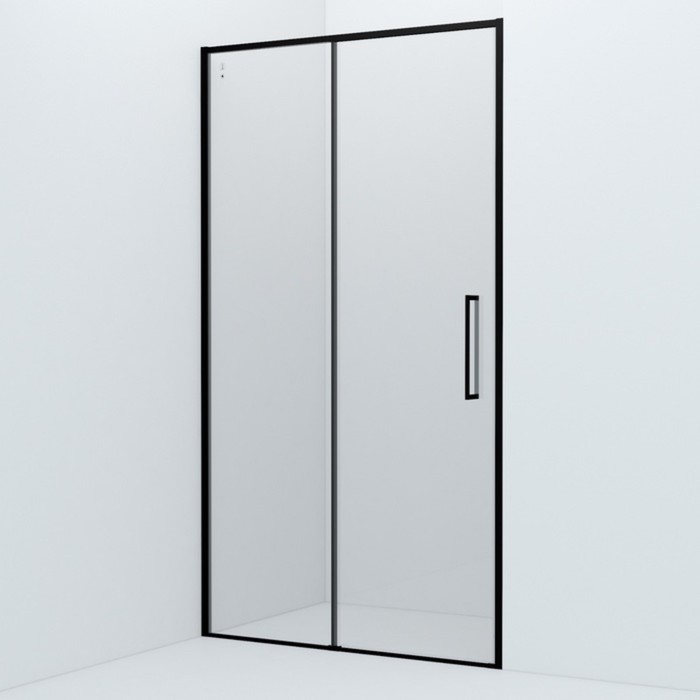 Душевая дверь IDDIS Slide SLI6BS1i69, 1100х1950 мм, прозрачная, раздвижная, черный