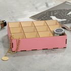 Подставка для украшений 12 ячеек, 20×15×5, толщина 3 мм, цвет розовый - Фото 2