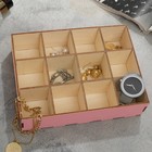 Подставка для украшений 12 ячеек, 20×15×5, толщина 3 мм, цвет розовый - Фото 3