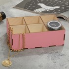 Подставка для украшений 6 ячеек, 15*10*5, толщина 3 мм, цвет розовый - фото 10620504