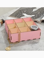 Подставка для украшений 9 ячеек, 15×15×5, толщина 3 мм, розовая - Фото 1