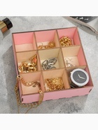 Подставка для украшений 9 ячеек, 15×15×5, толщина 3 мм, розовая - Фото 2