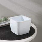 Кашпо для цветов со вставкой «Глянец», 1.2 л (0.8 л), белое - Фото 2