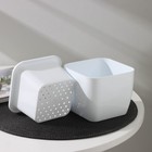 Кашпо для цветов со вставкой «Глянец», 1.2 л (0.8 л), белое - Фото 3