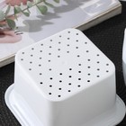 Кашпо для цветов со вставкой «Глянец», 1.2 л (0.8 л), белое - Фото 4