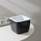 Кашпо со вставкой «Глянец», 1,2 л (0,8 л), цвет графитовый - Фото 2