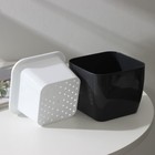 Кашпо со вставкой «Глянец», 1,2 л (0,8 л), цвет графитовый - Фото 3