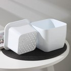 Кашпо для цветов со вставкой «Глянец», 2.4 л (1.6 л), белое - Фото 3