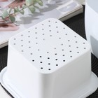 Кашпо для цветов со вставкой «Глянец», 2.4 л (1.6 л), белое - Фото 4