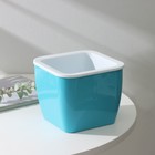 Кашпо со вставкой «Глянец», 2,4 л (1,6 л), h=13,5 см, бирюзовое - Фото 2