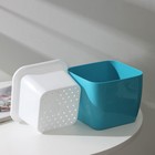 Кашпо со вставкой «Глянец», 2,4 л (1,6 л), h=13,5 см, бирюзовое - Фото 3