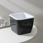 Кашпо со вставкой «Глянец», 2,4 л (1,6 л), цвет графитовый - Фото 2