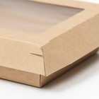 Салатник с картонной крышкой, крафт, 16×12×6.5 см, 0.5 л 9748908