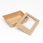 Салатник с картонной крышкой, крафт, 16×12×6.5 см, 0.5 л 9748908