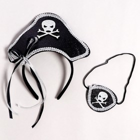 Карнавальный набор «Пират», 2 предмета: ободок, повязка на глаз