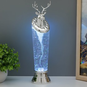Лава-лампа  "Олень" LED от батареек 3хАА USB серебро 7х6х30см