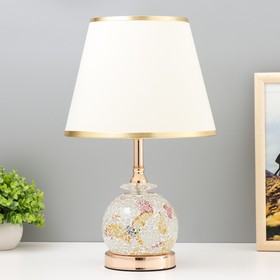 Настольная лампа с подсветкой "Мозаика" E27 40Вт золото 26х26х42см RISALUX