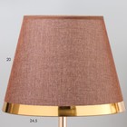 Настольная лампа с подсветкой "Стелла" E27 40Вт коричневый 26х26х43см RISALUX - фото 22340998
