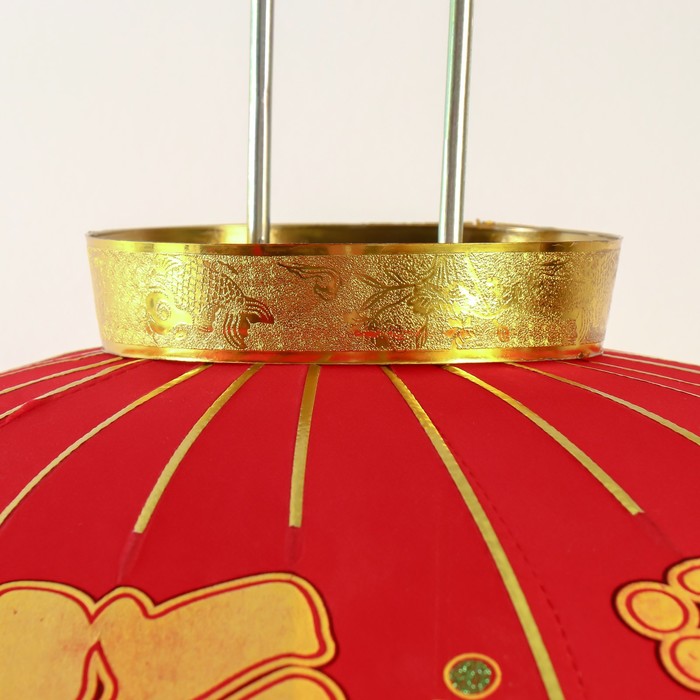 Сувенир текстиль,металл "Китайский фонарик с Новым годом, счастья, процветания" 52х52х104 см   95869