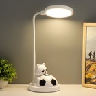 Настольная лампа "Мишка с мячом" LED  черно-белый 14х15х48 см RISALUX - фото 9683058