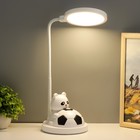 Настольная лампа "Мишка с мячом" LED  черно-белый 14х15х48 см RISALUX 9604882 - фото 16132563