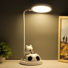 Настольная лампа "Мишка с мячом" LED  черно-белый 14х15х48 см RISALUX - Фото 3