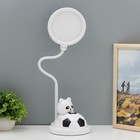 Настольная лампа "Мишка с мячом" LED  черно-белый 14х15х48 см RISALUX - фото 9683062