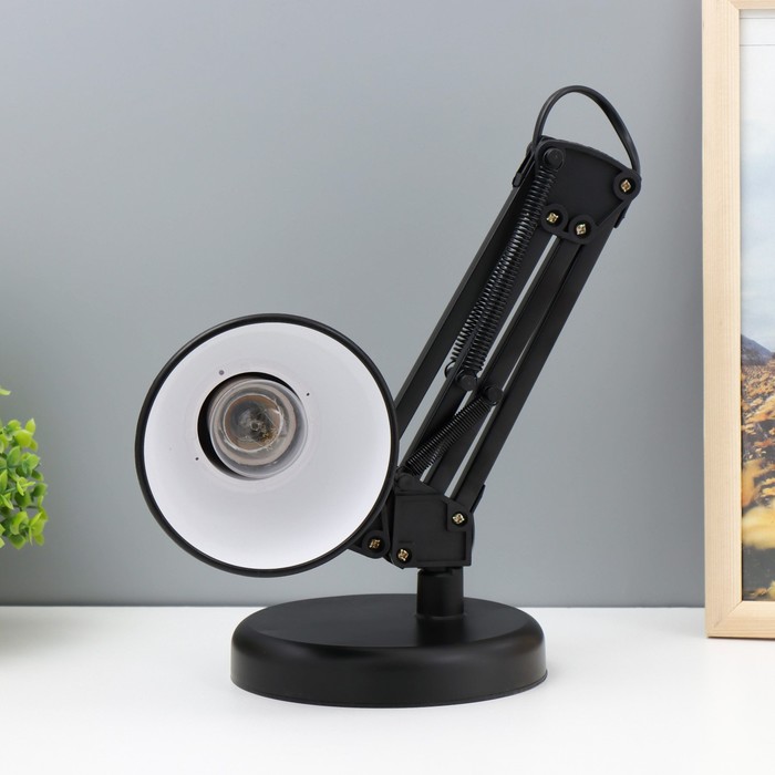 Настольная лампа "Юника" Е27 40Вт черный 14,5х14,5х53 см RISALUX - фото 1910688806