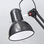 Настольная лампа "Юника" Е27 40Вт черный 14,5х14,5х53 см RISALUX - Фото 4