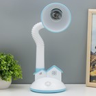 Настольная лампа "Домик" Е27 40Вт синий 14х14х35 см RISALUX - фото 22341099