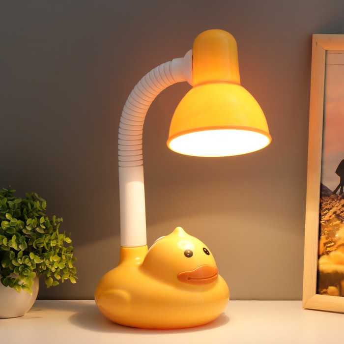 Настольная лампа "Утёнок" Е27 40Вт желтый 16х16х37 см RISALUX - фото 1907753759
