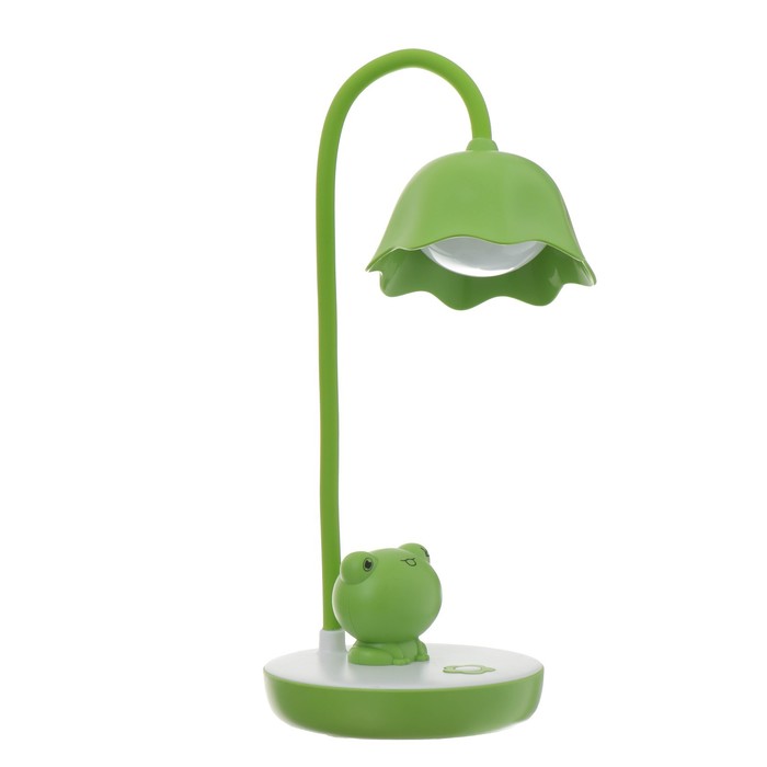 Настольная лампа "Лягушонок" LED 7Вт бело-зеленый 17х14х50 см RISALUX - фото 1907753776