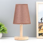 Настольная лампа "Бордо" Е27 40Вт коричневый 14х14х30 см RISALUX - фото 319587751
