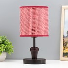 Настольная лампа "Алькор" Е27 40Вт черно-бордовый 16х16х30 см - фото 3068430