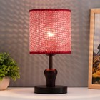 Настольная лампа "Алькор" Е27 40Вт черно-бордовый 16х16х30 см RISALUX - Фото 2