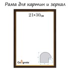 Рама для картин (зеркал) 21 х 30 х 1,2 см, пластиковая, Calligrata PKM, бук - фото 319587923
