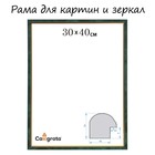 Рама для картин (зеркал) 30 х 40 х 1,2 см, пластиковая, Calligrata PKM, малахитовый - фото 10627887