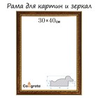 Рама для картин (зеркал) 30 х 40 х 3,0 см, пластиковая, Calligrata 6448, бронзовый - фото 10627908