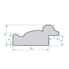 Рама для картин (зеркал) 30 х 40 х 3,0 см, пластиковая, Calligrata 6448, бронзовый - фото 24318859