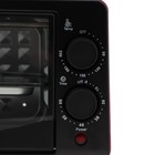 Мини-печь Волжанка ПЧ-12К, 600 Вт, 12 л, 100-230°С, таймер, красно-чёрная - фото 9603078