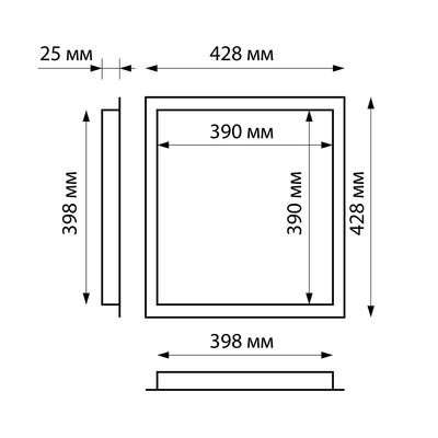 Люк ревизионный ZEIN Люкс ЛК4040, 400×400 мм, пластик