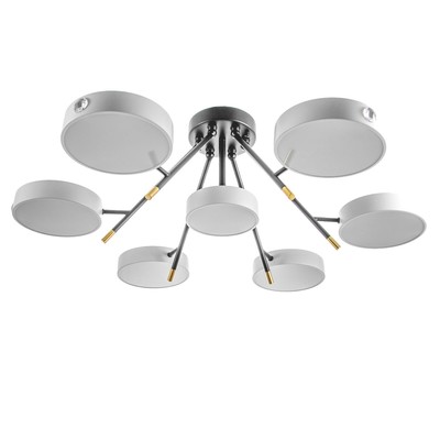 Люстра «Лагом» 7хLED 168 Вт 3000-6000К черно-белый 85×85×30 см BayerLux