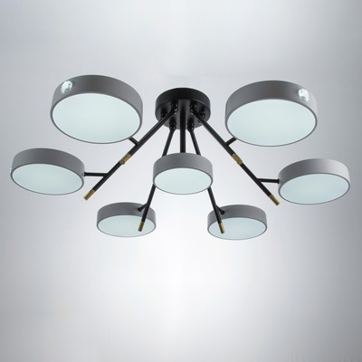 Люстра «Лагом» 7хLED 168 Вт 3000-6000К черно-белый 85×85×30 см BayerLux