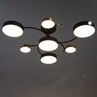 Люстра "Терра" 7хLED 132Вт 3000-6000К черно-золотой 75х75х21 см BayerLux - фото 22341672