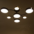 Люстра "Терра" 7хLED 132Вт 3000-6000К черно-золотой 75х75х21 см BayerLux - фото 22341673